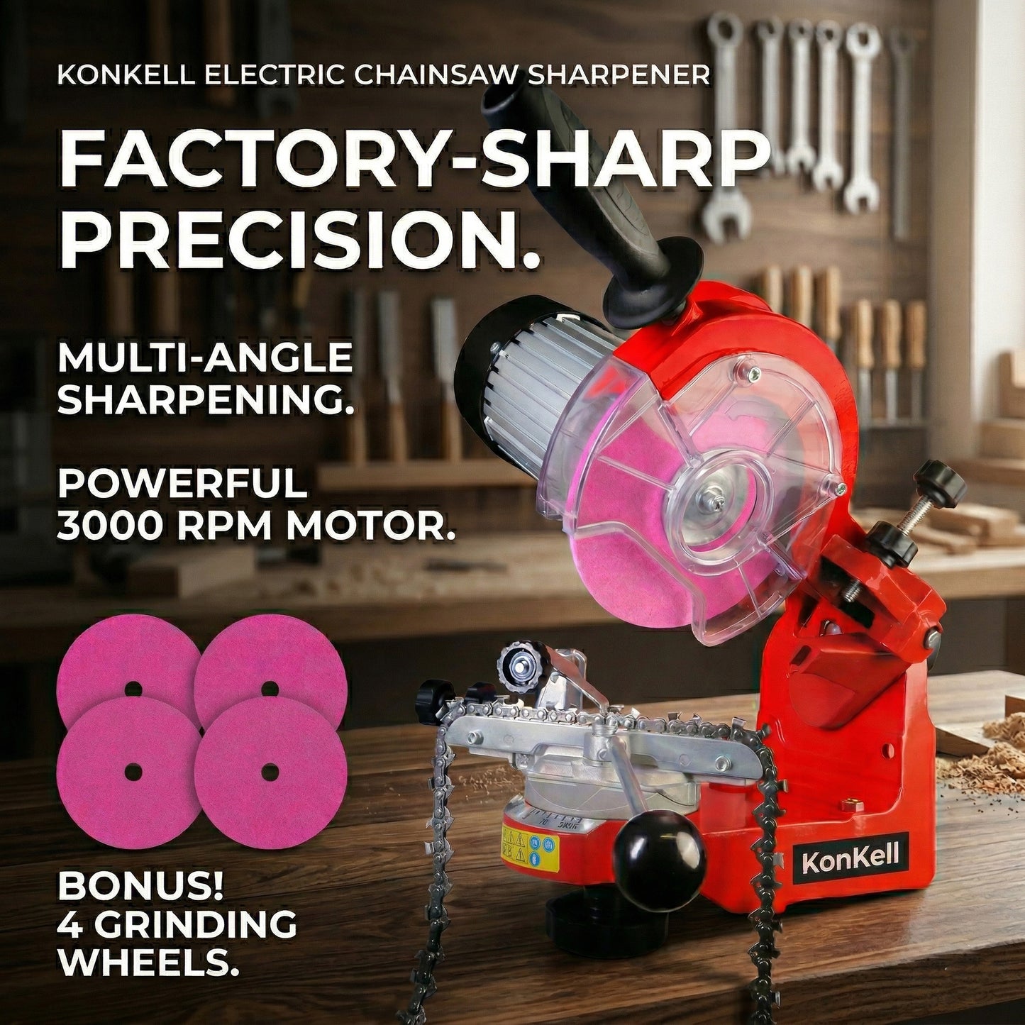 KonKell® 230W Electric Chainsaw Sharpener-Professional(US inventory)