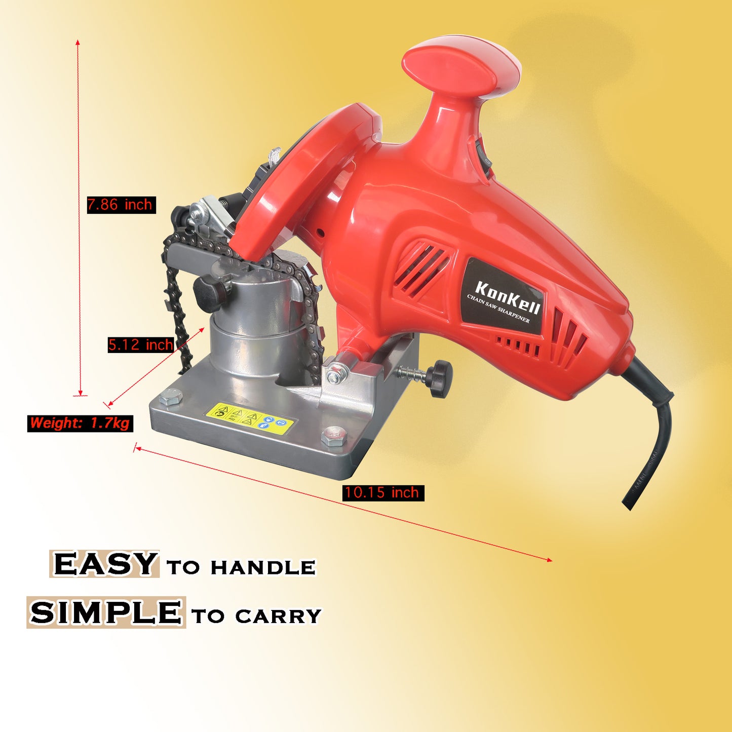 KonKell® 250W High-Speed Chainsaw Sharpener