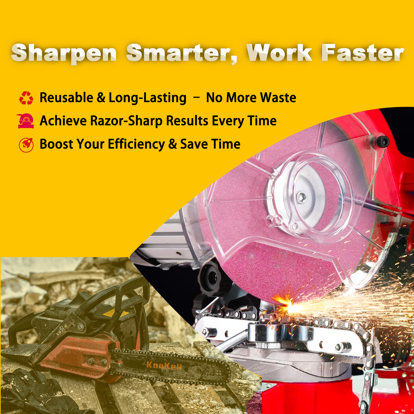 KonKell® 230W Electric Chainsaw Sharpener-Professional(US inventory)