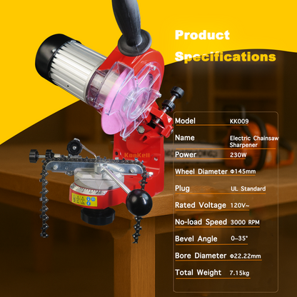 KonKell® 230W Electric Chainsaw Sharpener-Professional(US inventory)