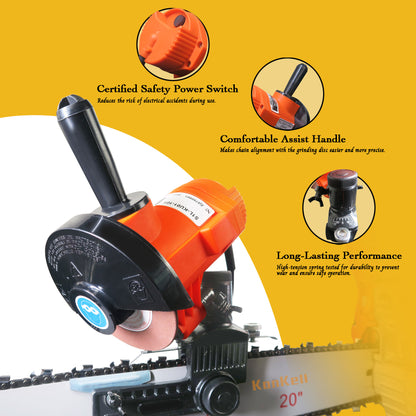 Clamp-On Electric Chainsaw Chain Sharpener